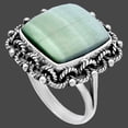 thumbnail image 2 of Natural Green Aragonite 925 Sterling Silver Ring s.9 Jewelry R-1266 SDR223772, 2 of 5