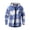 C-Blue, variant on Axiiglly Flannel Shirt for Men, Plaid Long Sleeve Button Down Drawstring Hooded Sweatshirts with Pockets, Casual Loose Fitted Travel Work Hooded Jackets