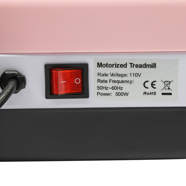 500W Folding Electric Treadmill Low Noise Running Machine Home Gym Jogging Pink