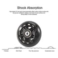 thumbnail image 3 of 4 Pack Inline Skate Wheels Indoor/Outdoor Replacement Wheel with Bearings 70mm,Black, 3 of 5