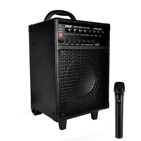 Wireless Battery Powered Pa System - Portable BT PA Speaker System, Built-in Battery, Microphone, 30-Pin IOS Dock, 600 Watt