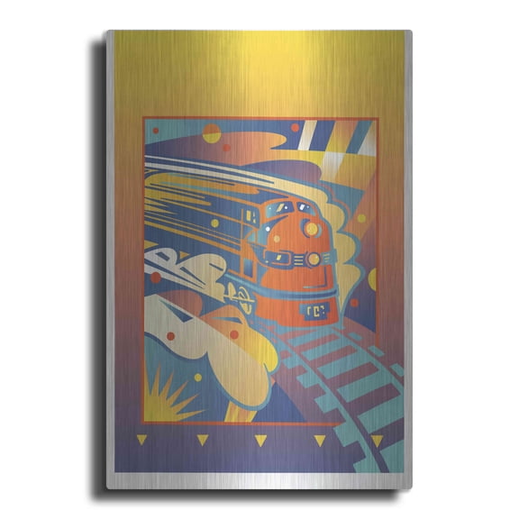 Luxe Metal Art 'Express' by David Chestnutt, Metal Wall Art, 24"x36"