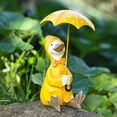 thumbnail image 3 of Dserhfy Holding Umbrella Duck Statue Outdoor Garden Yard Yellow Umbrella Duck Figurine Resin Animal Sculpture Home Office Decoration Ornament, 3 of 8
