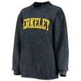 thumbnail image 2 of Women's Pressbox Navy Cal Bears Comfy Cord Vintage Wash Basic Arch Pullover Sweatshirt, 2 of 3