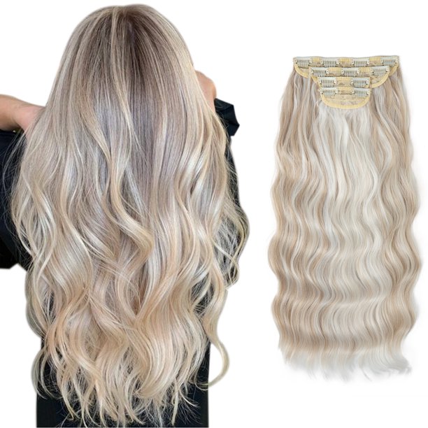 Typpkmm Extensiones De Cabello SintéTico De De Largo Ondulado 22 "