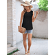 thumbnail image 4 of Camisas Casuales de Verano para Mujer, con Cuello Redondo y Mangas , Color Negro, Talla M, 4 of 7