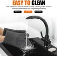 thumbnail image 5 of HEETLY 12.5-Inch Extra Long Waterproof Silicone Oven Mitts, 1-Pair Set, Heat Resistant with Cotton Lining, Black, 5 of 7