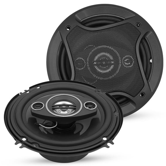 2 Way 6' Car Stereo Speakers Pair 500W Coaxial Subwoofer w Tweeter | Universal Fit Deep Bass Replacement Component Speaker for Vehicle Door Side Panel Mount - CS 06 2W