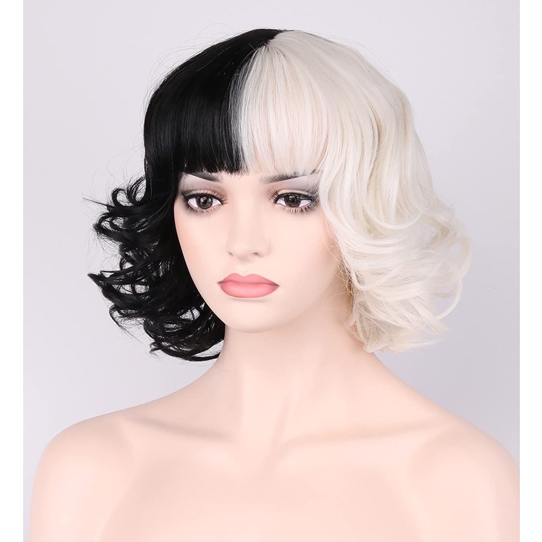 Wigs For Women Witch Cruella Wig Short Curly Cosplay Hair Walmart Com