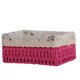 thumbnail image 1 of Cesta tejida de ratán para guardar cosméticos de escritorio Cesta tejida de ratán tejida con tela pastoral Cesta de almacenamiento, 1 of 4