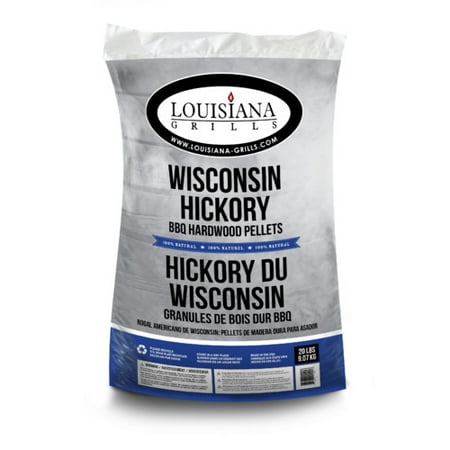 Louisiana Grills All Natural Hardwood Pellets, Wisconsin Hickory, 20 (Best Wood Pellets For Heating)