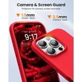 thumbnail image 4 of KOMI Designed for iPhone 16 Pro Case,Shockproof Liquid Silicone Protective Phone Case with Soft Anti-Scratch Microfiber Lining Ultra Slim Drop Protection Phone Cover 6.3 inch Red, 4 of 5