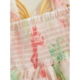 thumbnail image 5 of Toddler Girls Dress Butterfly Print Fly Sleeve Frills Casual Dress Kids Fashion Summer Dress, 5 of 5