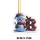 thumbnail image 2 of Christmas Letter Ornaments 2025 Christmas Deer Pendant Letter Table Wooden Decoration Personalised Baubles, 2 of 4