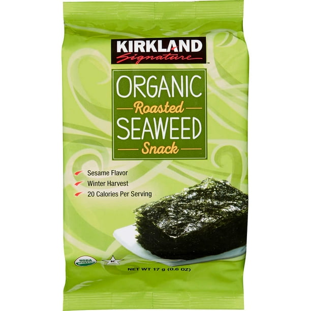 Organic Roasted Seaweed Snack, 0.6 oz, 10ct