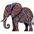 thumbnail image 1 of Doodle Elephant - Peinture Diamant DIY, 1 of 6