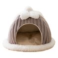 thumbnail image 3 of Nid de Chat Semi-Fermé Abri Cachette Lit de Chat Grotte Maison pour Chats Chien Hamster L, 3 of 8