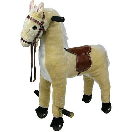 Happy Trails Plush Walking Horse with Wheel and Foot Rest