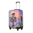 thumbnail image 2 of Daiia Sky Sunflower Skull Luggage Cover, Thickened Washable Travel Luggage Covers, Elastic Unique Baggage Covers for 18-20 inch Luggage-Large, 2 of 9