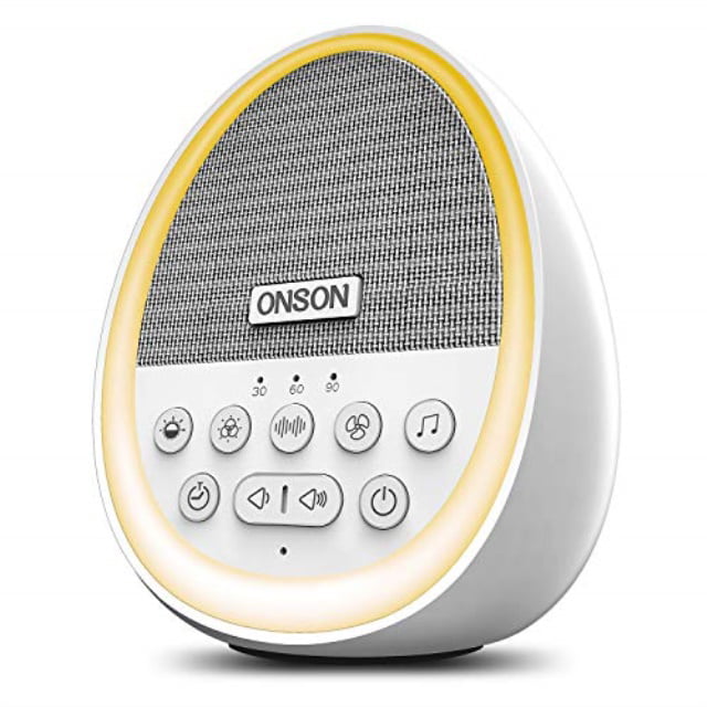 Baby White Noise Sound Machine for Sleeping with 29 Relaxing High Fidelity Soothing Sound & 7 Color Night Light Volume Control Portable Sleep Therapy with Auto-Off Timer & Memory Feature for Office