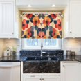thumbnail image 5 of Yayeee Kitchen Curtains Tier Pair Light Filtering 27"x36" Rod Pocket Short Cafe Window Panel, Flowers Pattern, 5 of 7