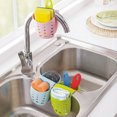 thumbnail image 4 of 2 Pack Kitchen Sink Shelf Hanging Sponge Drainboard Storage Baskets,Sink Faucet Housing Cradle Kitchen Shelving Rack Drain Sponges (Pink), 4 of 6