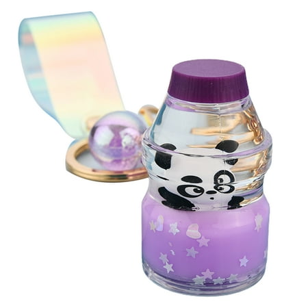 harmtty Resin Cute Cartoon Panda Quicksand Mini Sealed Bottle Bag Decor Pendant Keychain,Purple