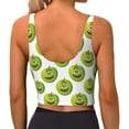 thumbnail image 3 of Vsdgher Happy Fruit Print Women Sleeveless Athletic Tank Top Built-in Bra Camisole Sports Vest for Yoga Running Fitness Exercise with Removable Pads, 3 of 8