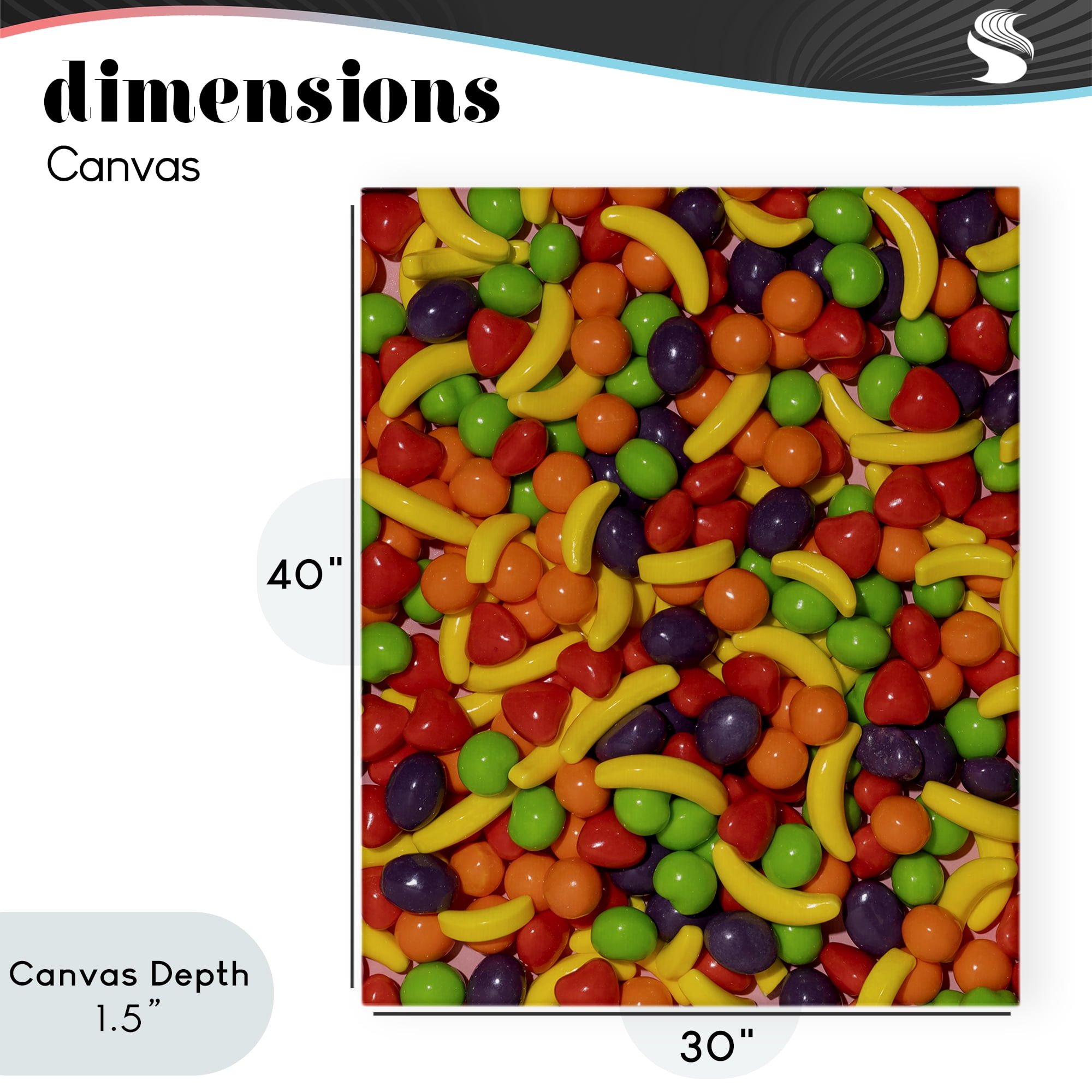 Stupell Industries Retro Assorted Fruit Candy Canvas Wall Art, design by LISH Creative