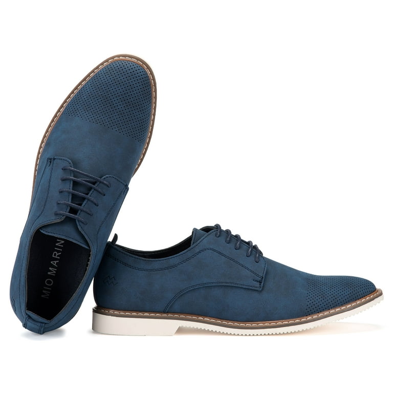 Blue suede shop oxford shoes mens