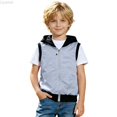 thumbnail image 2 of Liyamei Kids Zip Up Sleeveless Vest for Fall Casual Outerwear Layering Size 11-12 Years, 2 of 6