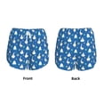 thumbnail image 3 of Honeii Geese and leaves print a double-layered women's running short, ideal for gym, tennis, and various activities, complete with a practical pocket-Small, 3 of 7