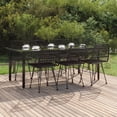 thumbnail image 1 of vidaXL 7 Piece Garden Dining Set Black Poly Rattan, 1 of 5
