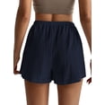 thumbnail image 5 of SWQZVT Women's Linen Shorts High Waisted Drawstring Elastic Waist Lounge Shorts with Pockets Summer Casual Beach Vacation Shorts, 5 of 6