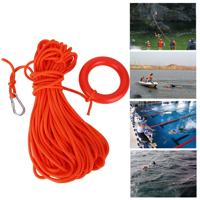 With Buoyant Rescue Rope, Wire Snorkeling Safety Rope, 8mm Red For Boat Diving Outdoor Fun Swimming Pools Beaches Yachts