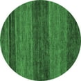 thumbnail image 1 of Ahgly Company Indoor Round Abstract Emerald Green Modern Area Rugs, 6' Round, 1 of 4