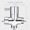 thumbnail image 5 of Shower Head Diverter Valve, G1/2" Shower Arm Diverter 3-Way Universal Solid Brass Shower Diverter Valve for Hand Shower Head and Fixed Spray Head., 5 of 7