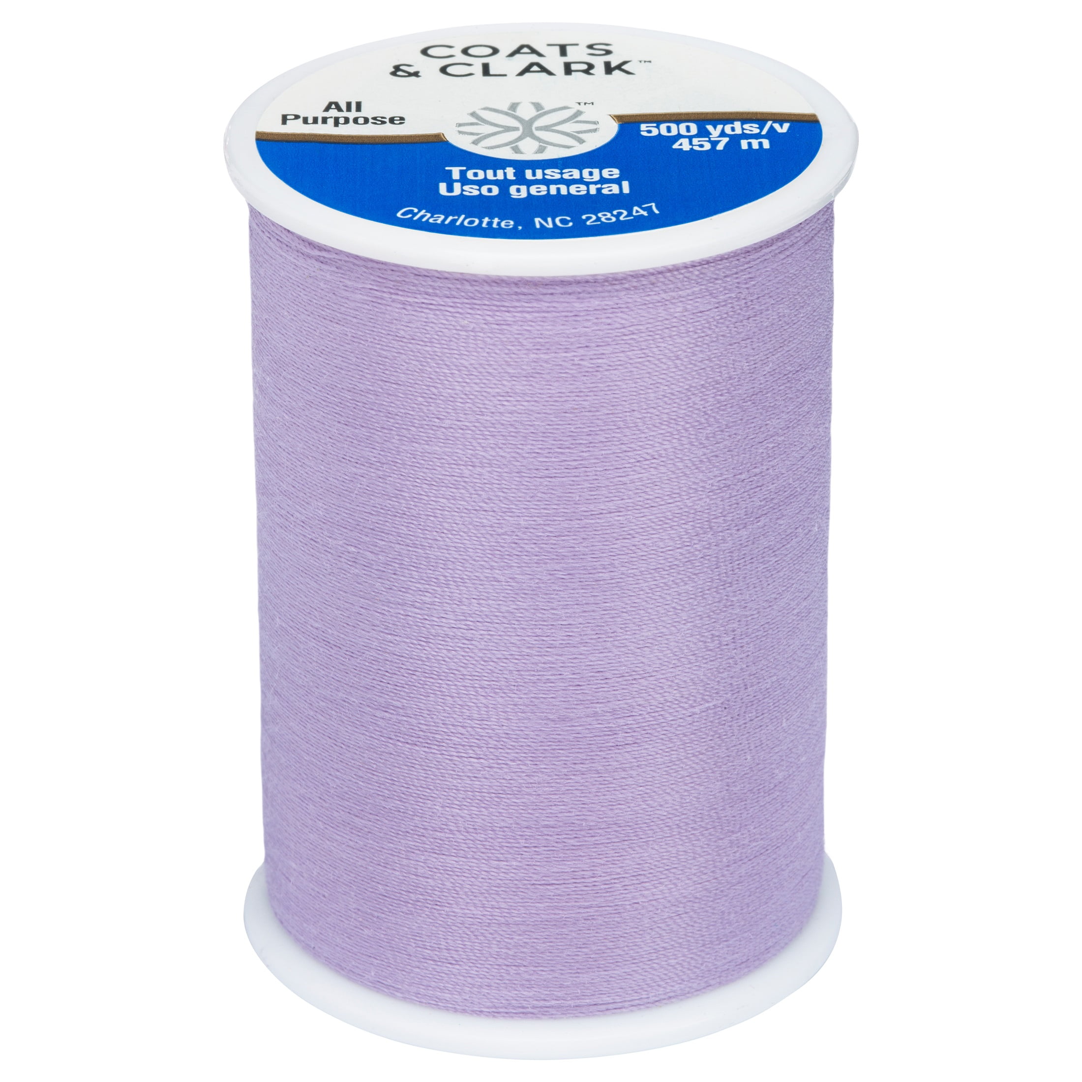 (3 pack) Coats & Clark All Purpose Light Violet Polyester Thread, 500 yards/457 meters
