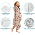 thumbnail image 7 of Pink Boho Bohemia Rainbows Hearts Stars Pattern Hooded Bath Towel，60"x35" for Ages 3 To 12 Kids, Quick Dry Lightweight Soft Microfiber Hood Beach Towel Cover Up for Kids, 7 of 7