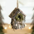 thumbnail image 6 of DefiDgd Christmas Wooden Bird Nests Hanging Statue Decoration,House Decoration with Moss,Bark, Flowers,Grass,Thatch,Bird Nests,for Christmas Tree Decorations,Christmas Ornaments(A), 6 of 6