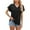 Black, variant on YOUSNH Womens Fashion Casual Top V Neck T Shirts Summer Short Sleeve Casual Loose T Shirts Top T-shirts for Women 2024 White S