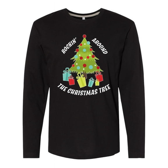 Inktastic Rockin' Around the Christmas Tree Long Sleeve T-Shirt