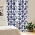 thumbnail image 3 of Ambesonne Floral Window Curtains, Symmetrical Oriental Nature, Each 28" W x 84" L, Lavender Dark Purple, 3 of 5