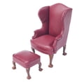 thumbnail image 3 of Sillón miniatura PU cuero Rojo 1:12 Sunnimix, 3 of 7