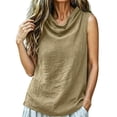 thumbnail image 5 of Breezora Women's Summer Cowl Neck Tank Tops Sleeveless Solid Color Casual Layering Cami Breathable Loose Fit for Daily Wear, 5 of 6