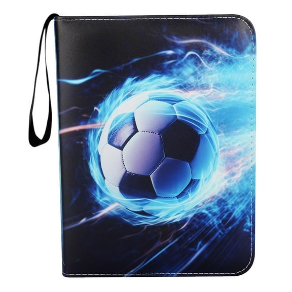 Football Card Holder Album 50 Pages with Convenient Handle Strap Closure Football Trading Card Binder Album