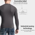 thumbnail image 6 of Tejiojio Men's and Big Men's Classic Tops Clearance Slim Thin Thermal Underwear Men's V Neck Autumn Clothes Breathable Basic Bottoming Shirt, 6 of 8