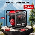 thumbnail image 3 of Gewna 4550W Portable Inverter Generator,Gas Powered Generator for Home Backup,Emergency,Camping,EPA Compliant,Red, 3 of 8