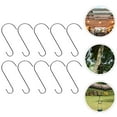 thumbnail image 6 of STRANDCHIC 8Pcs Black Multi Functional Metal Hooks for Home Use Solid S Shaped Design, 6 of 6