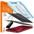 thumbnail image 1 of Spigen Protecteur d'Écran en Verre Trempé [Kit d'Installation] Conçu pour iPhone XR [Lot de 2] - Noir Intimité, 1 of 5